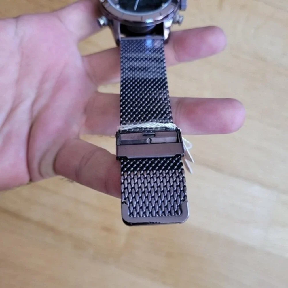 Naviforce Dual Display Chronograph Watch in Stainless Steel For Men‎